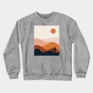 Arizona desert  sun  , desert climate , sun and sand ,cactus ideas, cactus not a hugger, sand mountains , orange moon Crewneck Sweatshirt